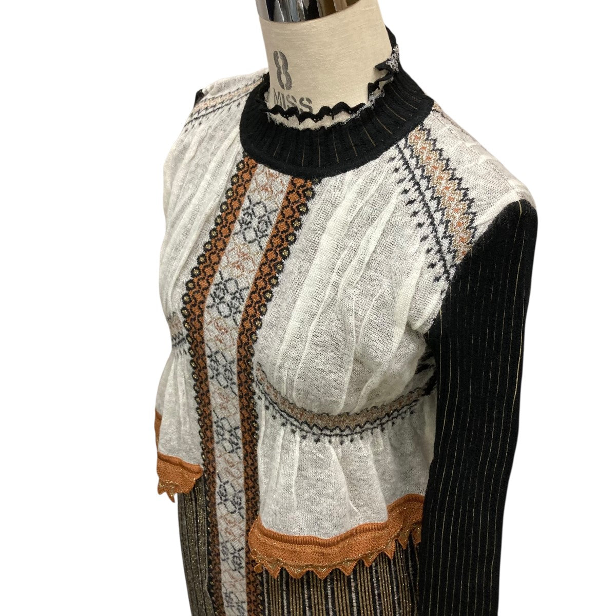 mame kurogouchi(マメクロゴウチ) 総柄ニットワンピースMM20FW-KN023