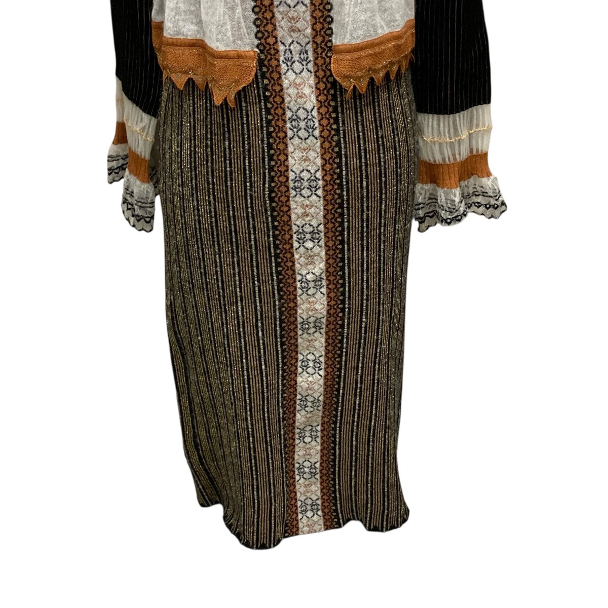 mame kurogouchi(マメクロゴウチ) 総柄ニットワンピースMM20FW-KN023