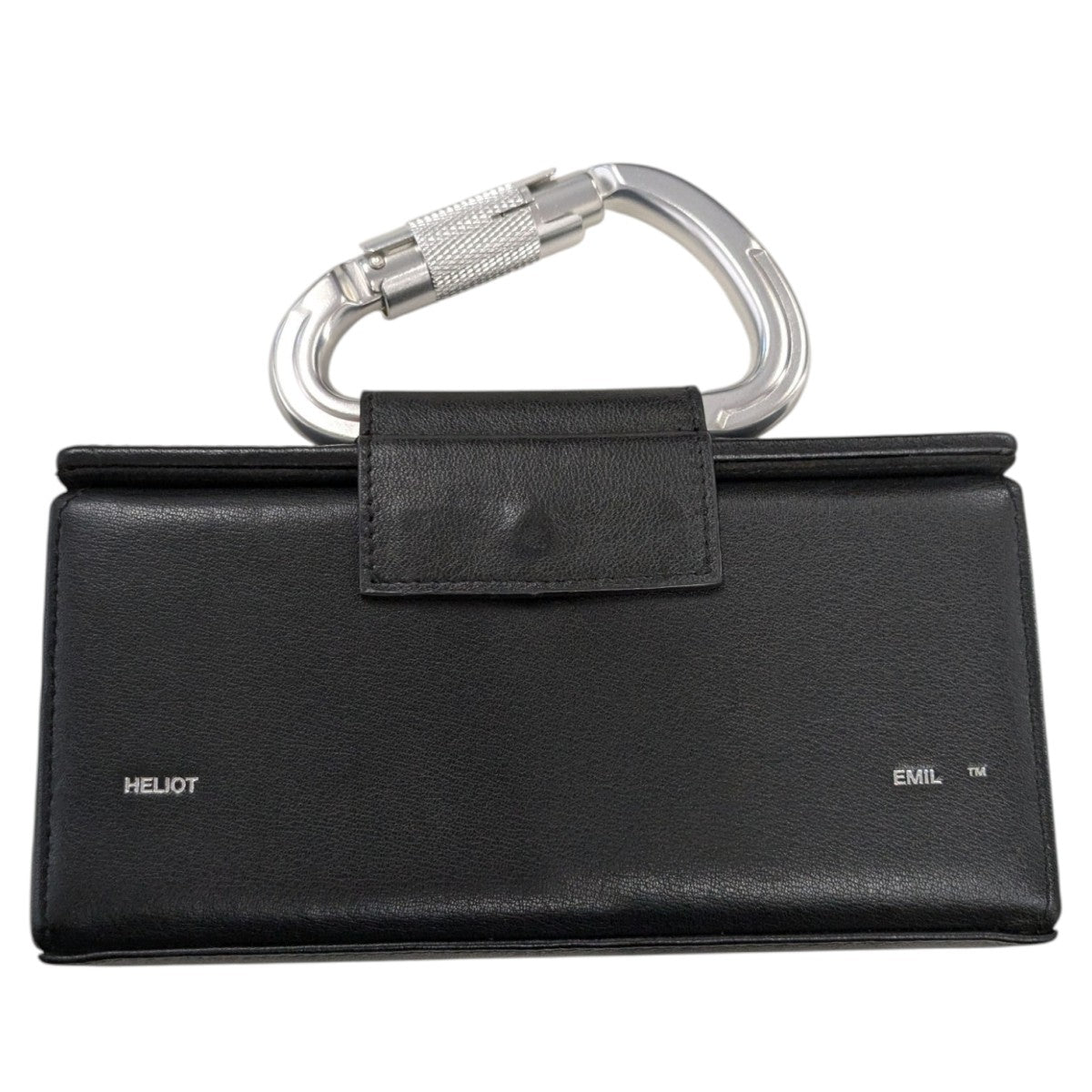 レザーカラビナクラッチバッグ