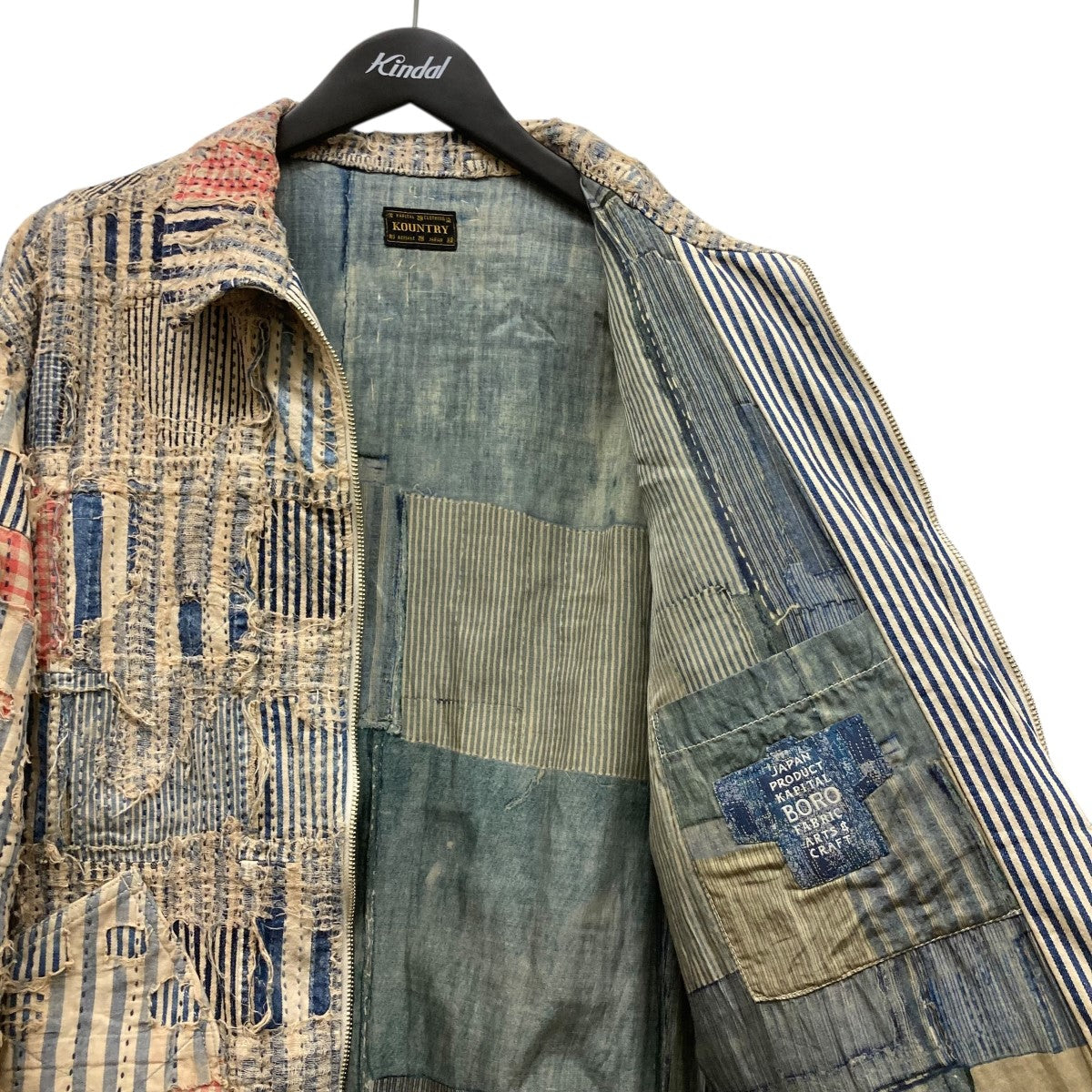 KAPITAL(キャピタル) 25SSリバティ ボロ パッチワーク ジップアップ