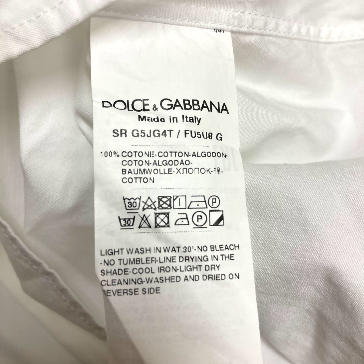 DOLCE ＆ GABBANA 長袖プレートシャツG5JG4T FU5U8 古着・中古-6枚目のアイテム画像