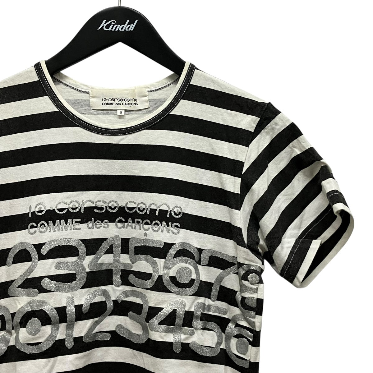 10 corso como×COMME des GARCONS 07SSプリントボーダーTシャツSR-T901 古着・中古-3枚目のアイテム画像