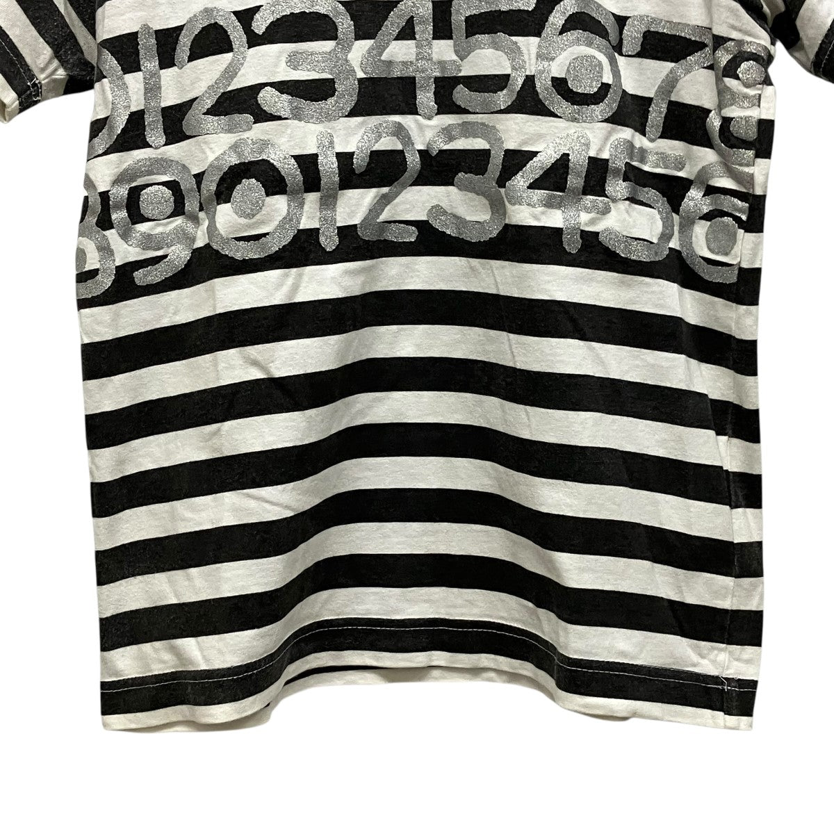 10 corso como×COMME des GARCONS 07SSプリントボーダーTシャツSR-T901 古着・中古-4枚目のアイテム画像