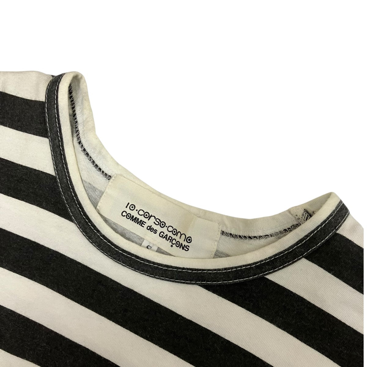 10 corso como×COMME des GARCONS 07SSプリントボーダーTシャツSR-T901 古着・中古-6枚目のアイテム画像