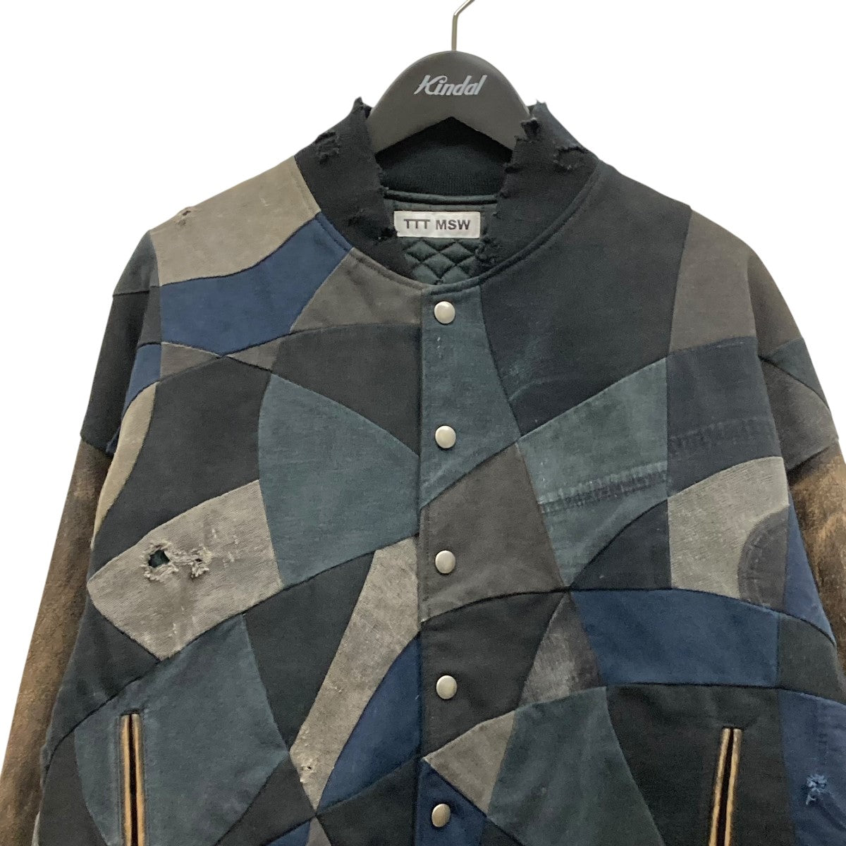 Vintage Handwork Stadium Jacketレザースリーブ切替スタジャンTTT-2022AW-JK04