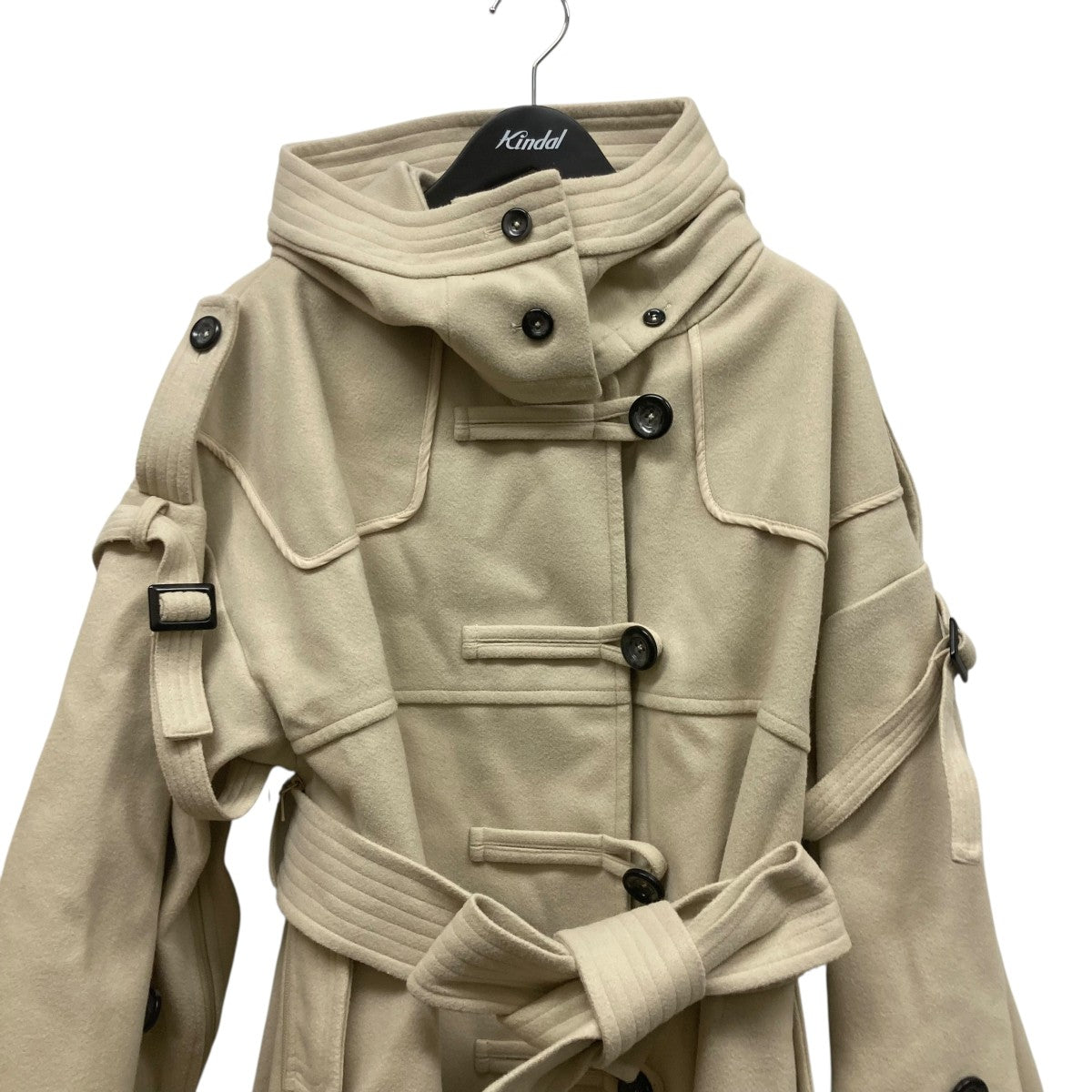 various deformation jersey melton midi poncho coatポンチョダッフルコート2322-OU-03