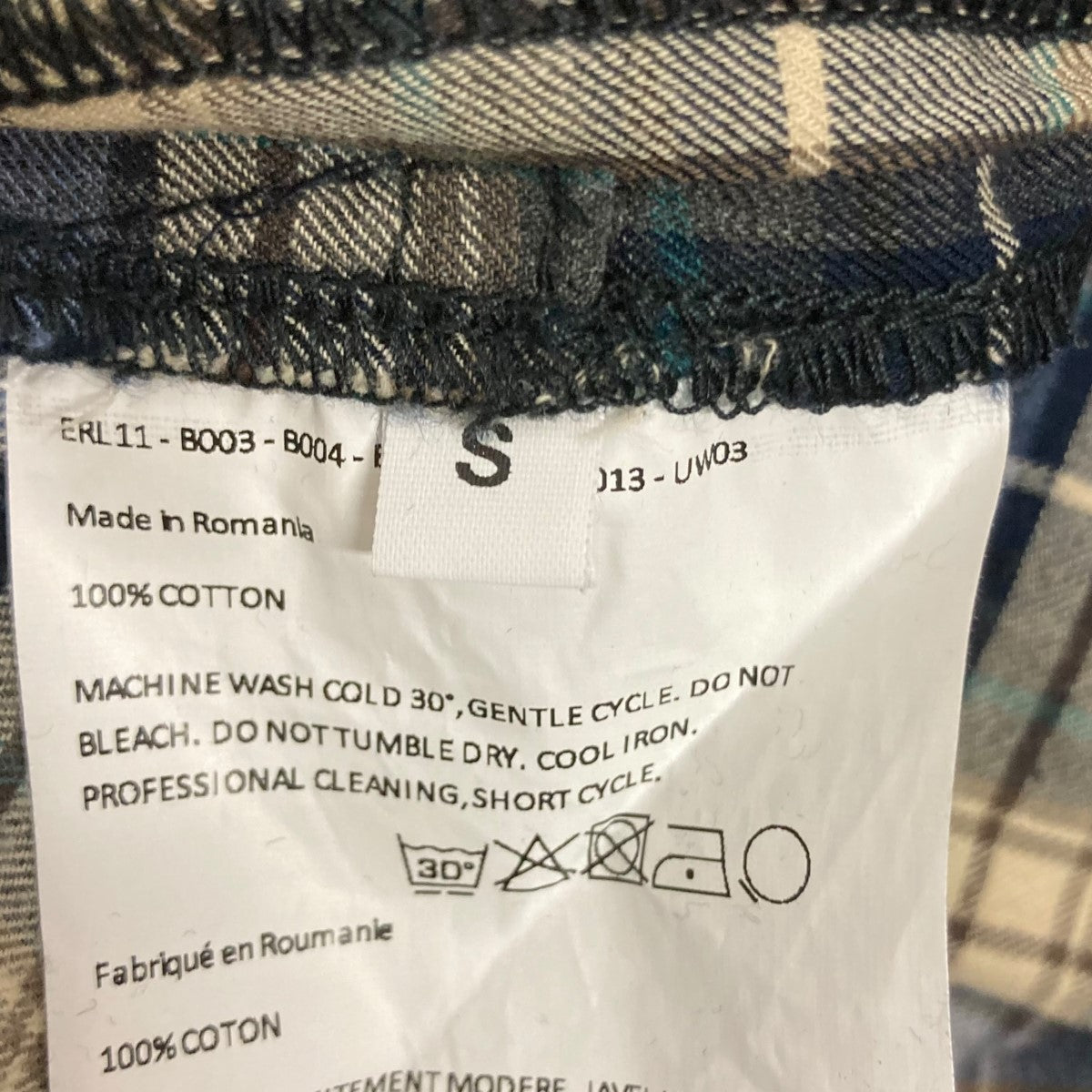 チェックパンツERL11B011-1