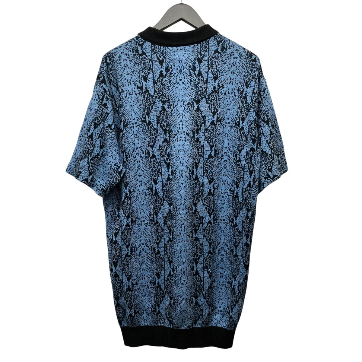 WACKO MARIA PYTHON JACQUARD KNIT POLO SHIRTパイソンジャガードニットポロシャツ 古着・中古-2枚目のアイテム画像
