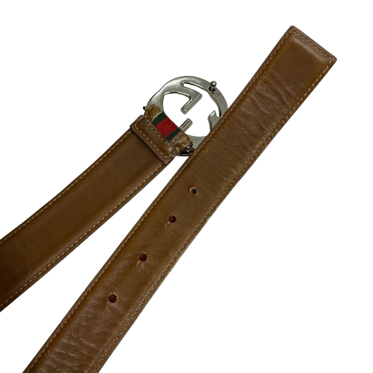 GUCCI(グッチ) シェリーラインダブルGロゴベルト ブラウン サイズ 85