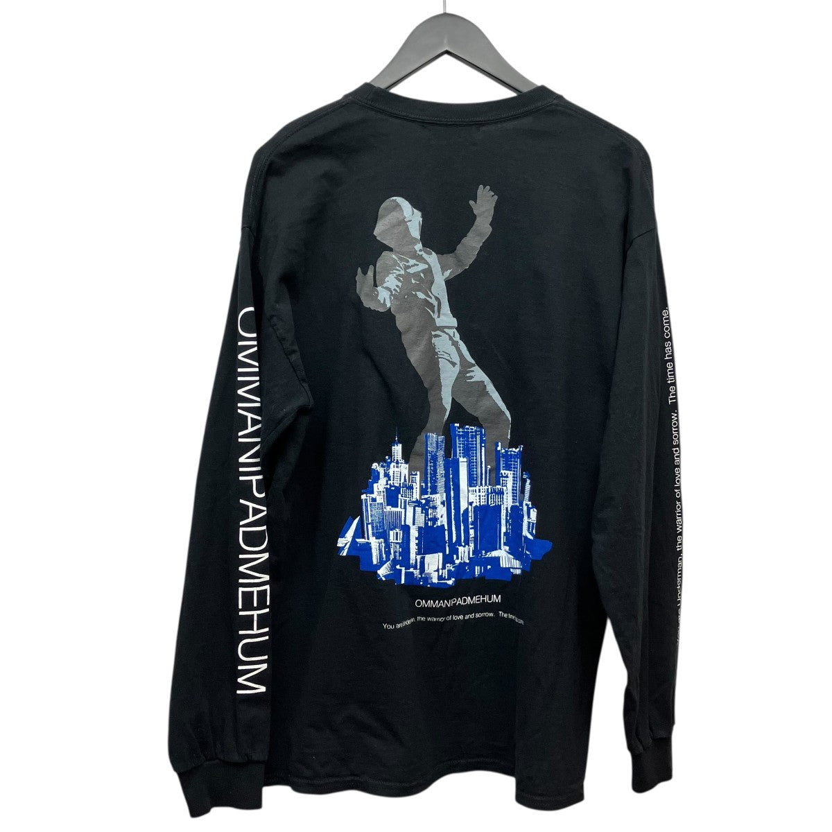 UNDERCOVER 22AWL S TEE UNDERMAN灰と鉄のバラッドプリントロングTシャツUC2B9823 古着・中古-2枚目のアイテム画像
