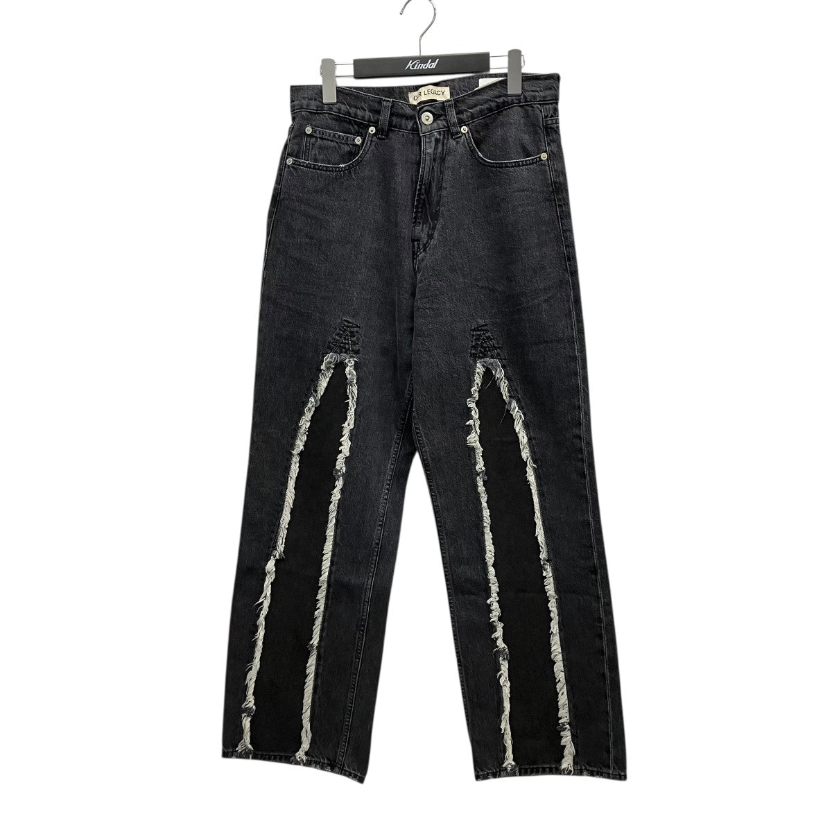 THIRD CUT Black Slash DenimスラッシュデニムパンツM4215TB