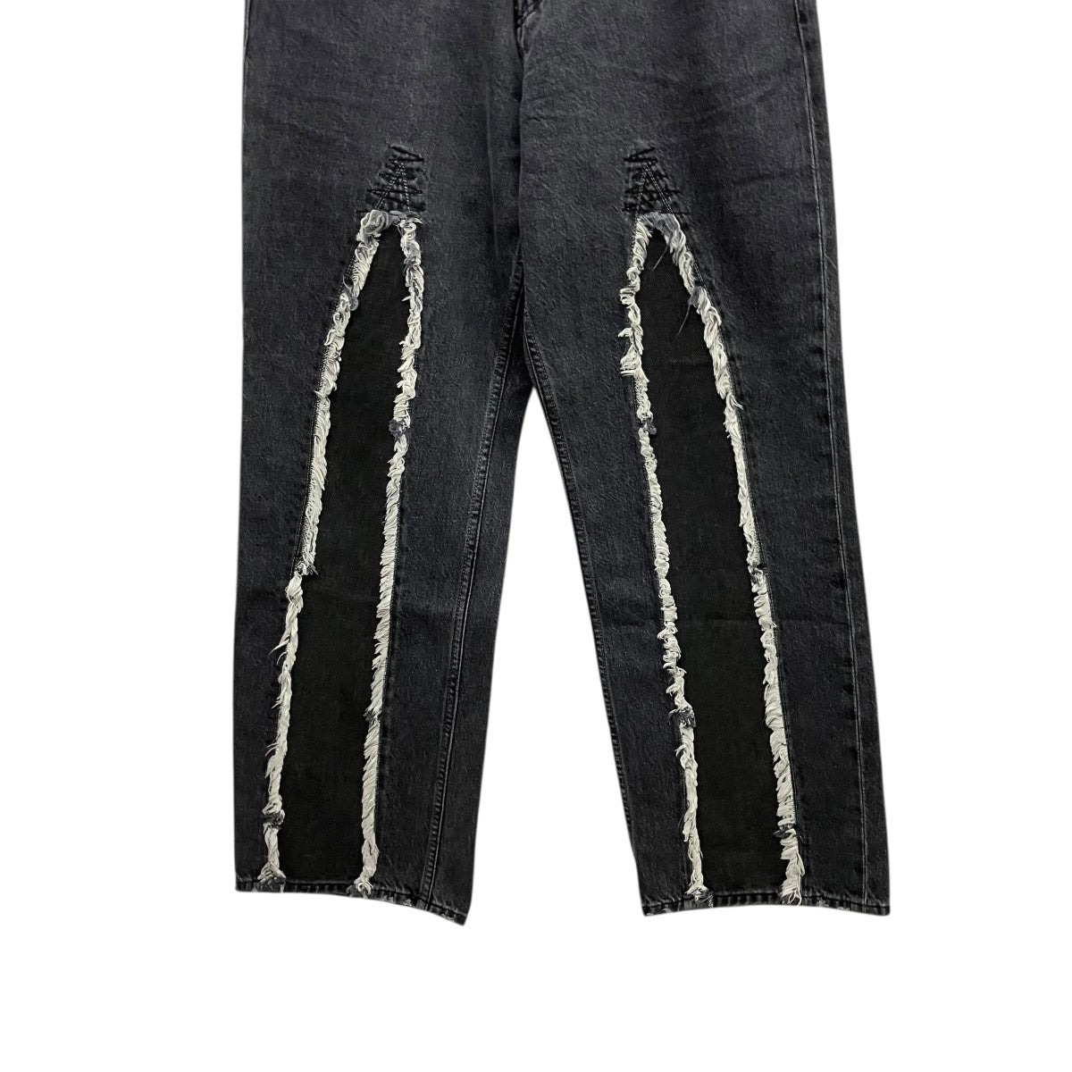 THIRD CUT Black Slash DenimスラッシュデニムパンツM4215TB