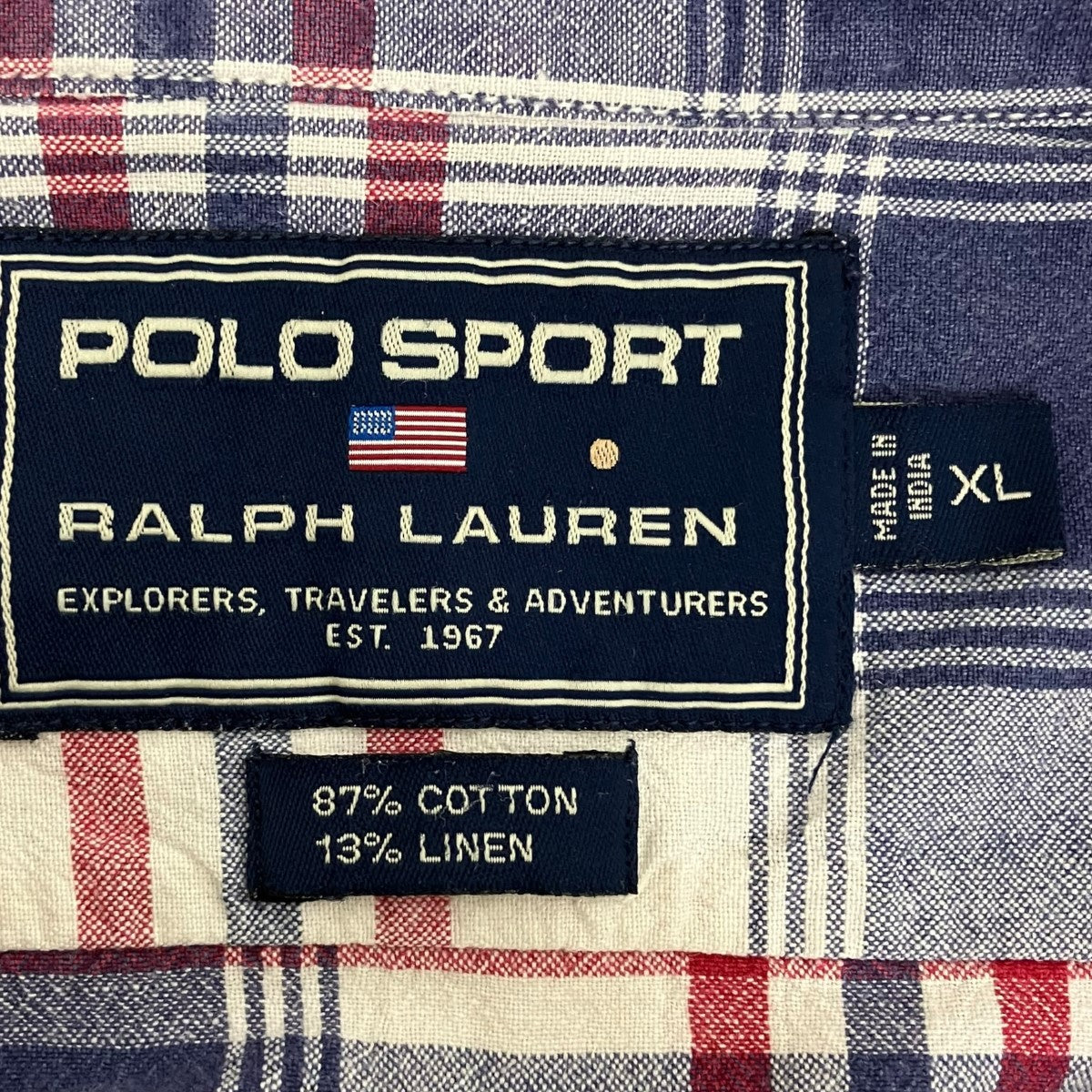 POLO SPORT 00s2ポケット半袖チェックシャツ 古着・中古-6枚目のアイテム画像