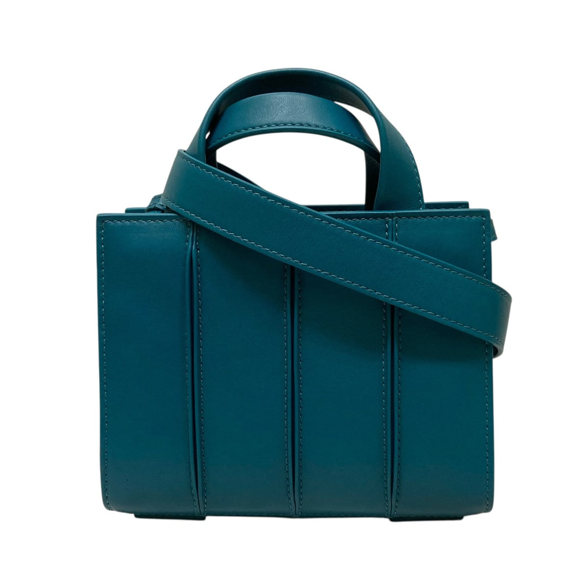 MaxMara(マックスマーラ) whitneyレザーショルダーバッグ ターコイズ