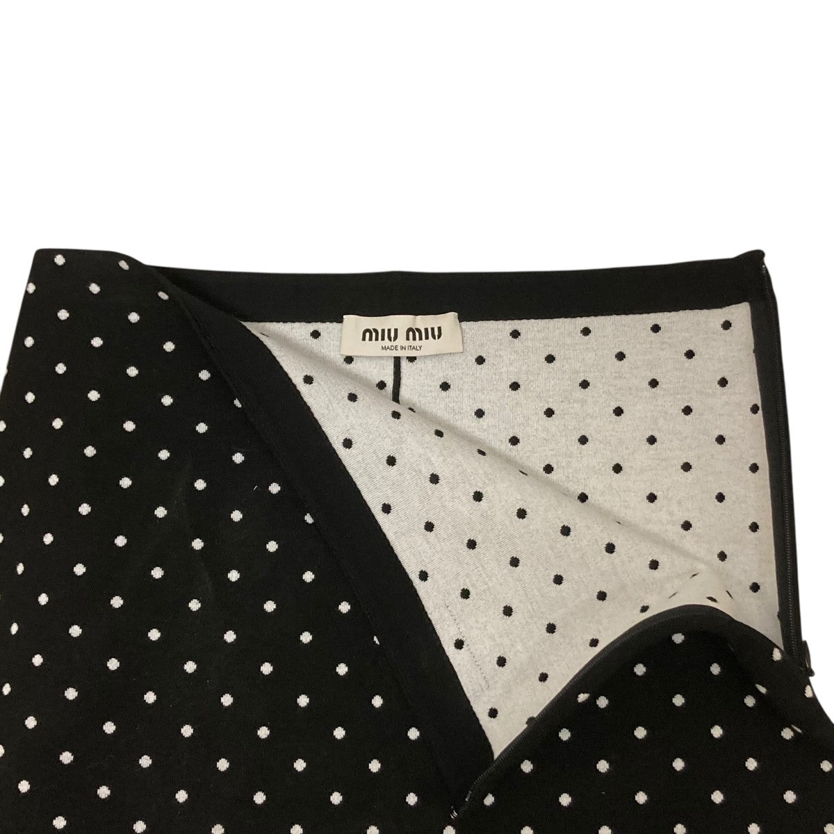 MIU MIU(ミュウミュウ) 23SSドット柄スカートMM6473 MM6473 ブラック