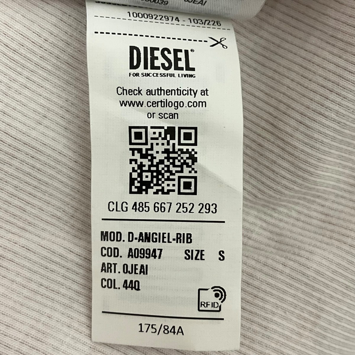 DIESEL D ANGGIEL RIBプリントドレスA09947 古着・中古-6枚目のアイテム画像