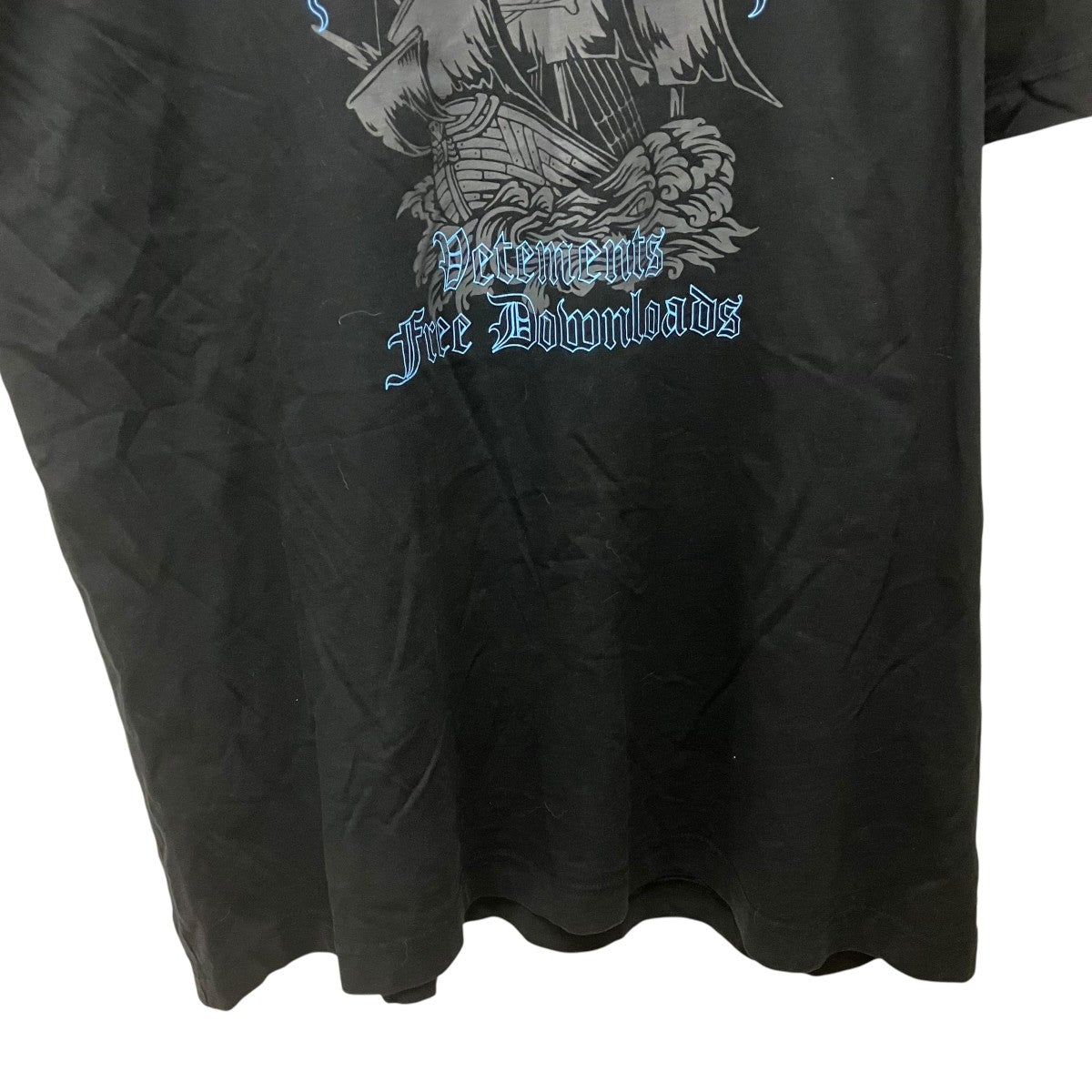 VETEMENTS Pirate BayプリントTシャツSS20TR133 古着・中古-4枚目のアイテム画像
