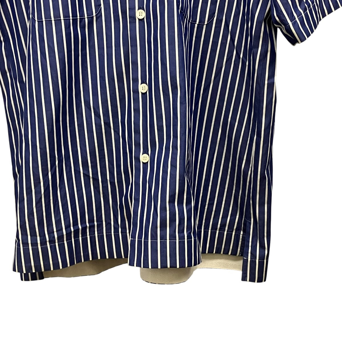 sacai 半袖ストライプシャツ21-02495M 古着・中古-4枚目のアイテム画像