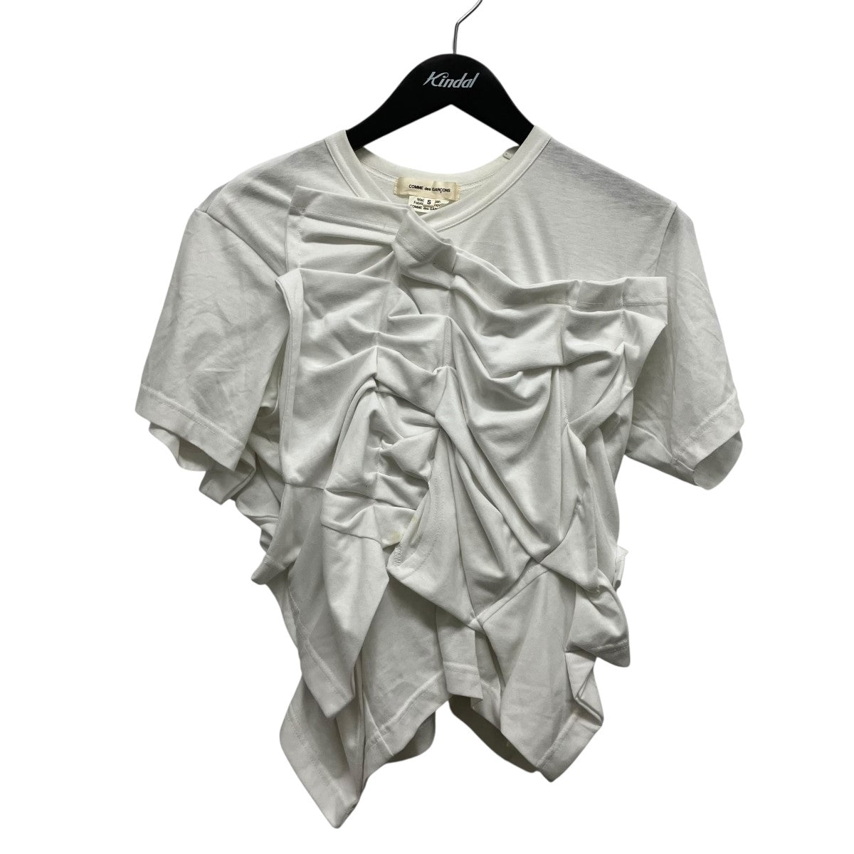 COMME des GARCONS 24SSギャザーデザインTシャツGL-T006 古着・中古-1枚目のアイテム画像