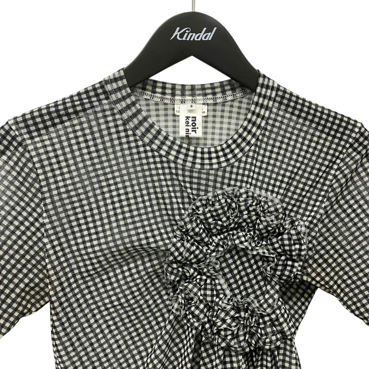 noir kei ninomiya ドレープシアーブラウス3K-T014 古着・中古-3枚目のアイテム画像