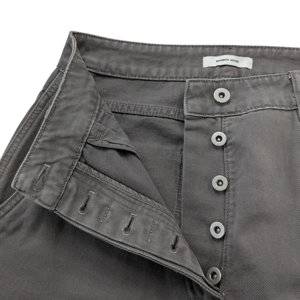 MONMON HOUSE GREY DENIMストレートデニムパンツ 古着・中古-5枚目のアイテム画像