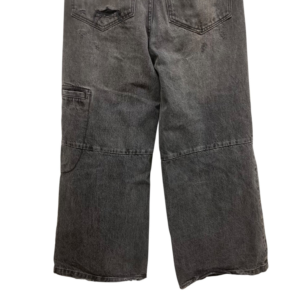 GRUNGE WIDE DENIM PANTSクラッシュ加工デニムパンツBR24AW-P1007