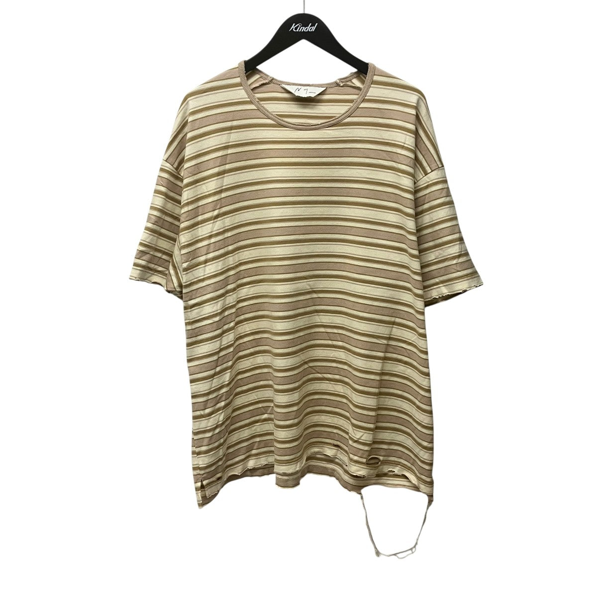 ANCELLM MULTI BORDER T-SHIRTダメージ加工ボーダーTシャツANC-CT51 古着・中古-1枚目のアイテム画像