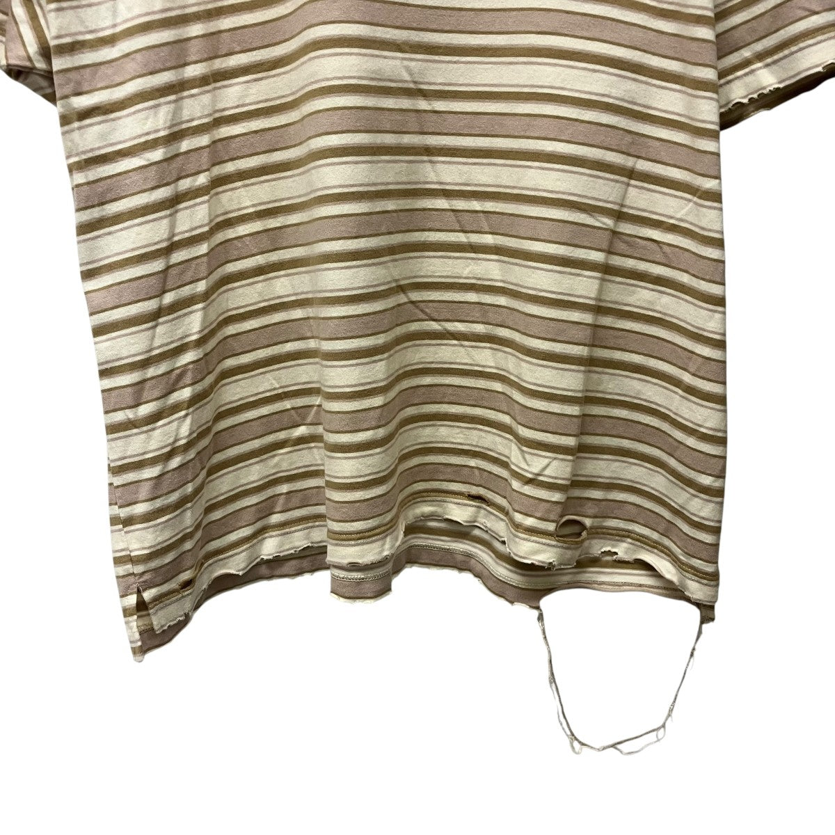 ANCELLM MULTI BORDER T-SHIRTダメージ加工ボーダーTシャツANC-CT51 古着・中古-4枚目のアイテム画像
