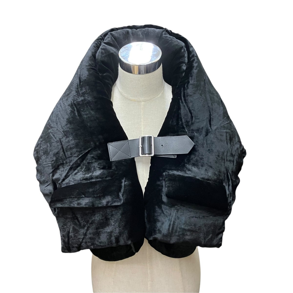 22AW2WAYシルク混中綿ポンチョ3J-V010