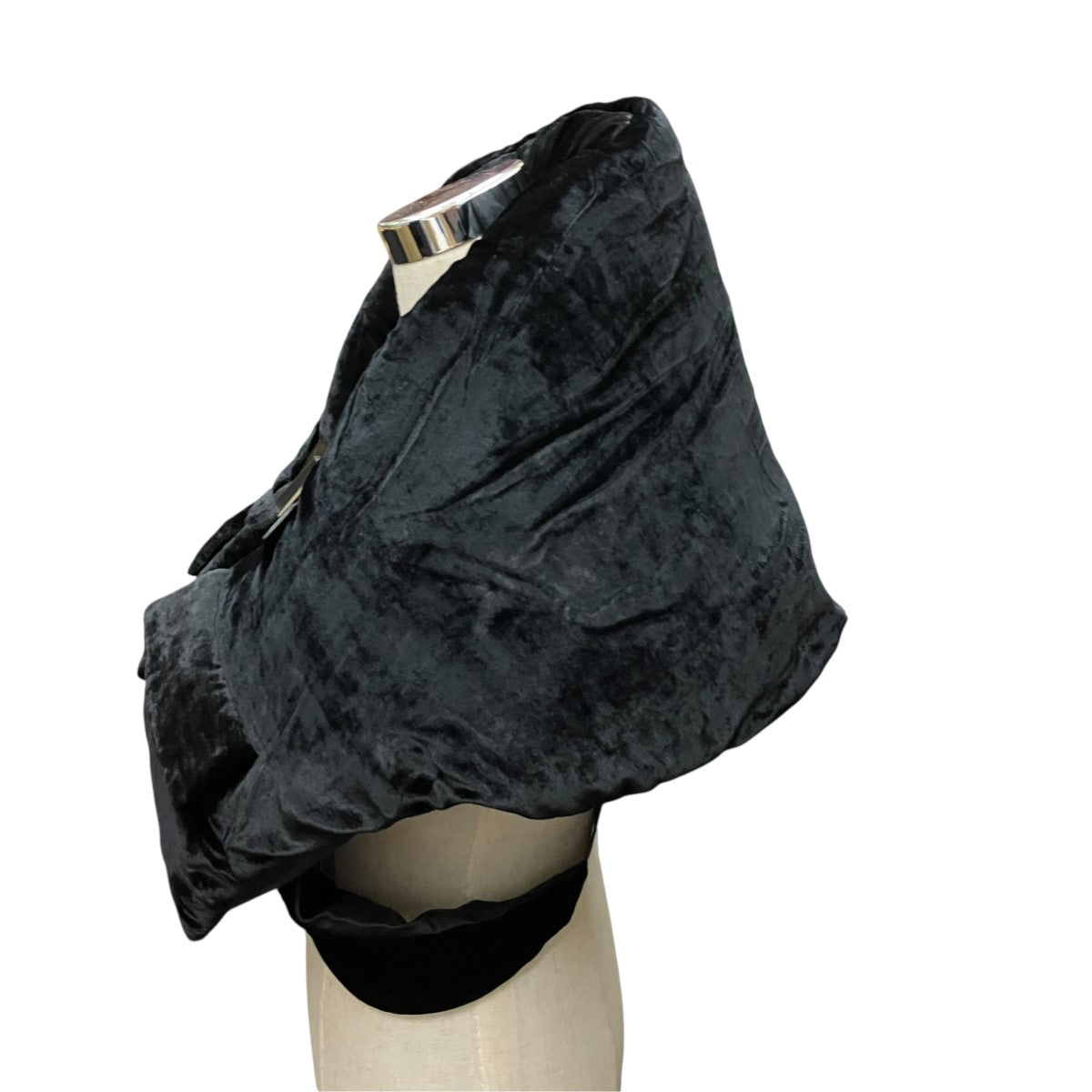 22AW2WAYシルク混中綿ポンチョ3J-V010