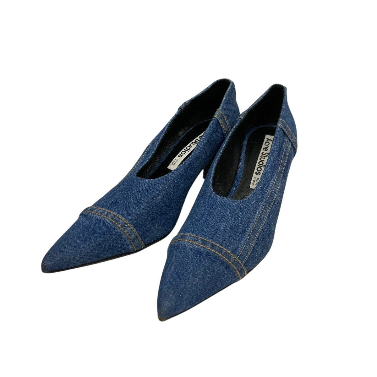 ACNE STUDIOS デニムヒールパンプス 古着・中古-1枚目のアイテム画像