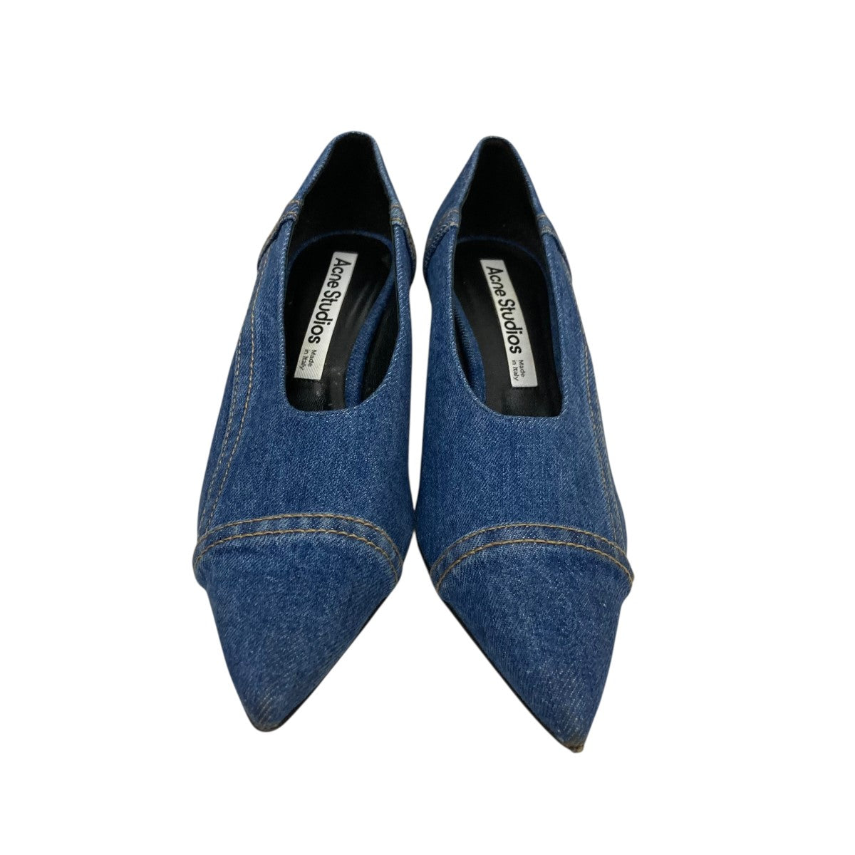 ACNE STUDIOS デニムヒールパンプス 古着・中古-2枚目のアイテム画像