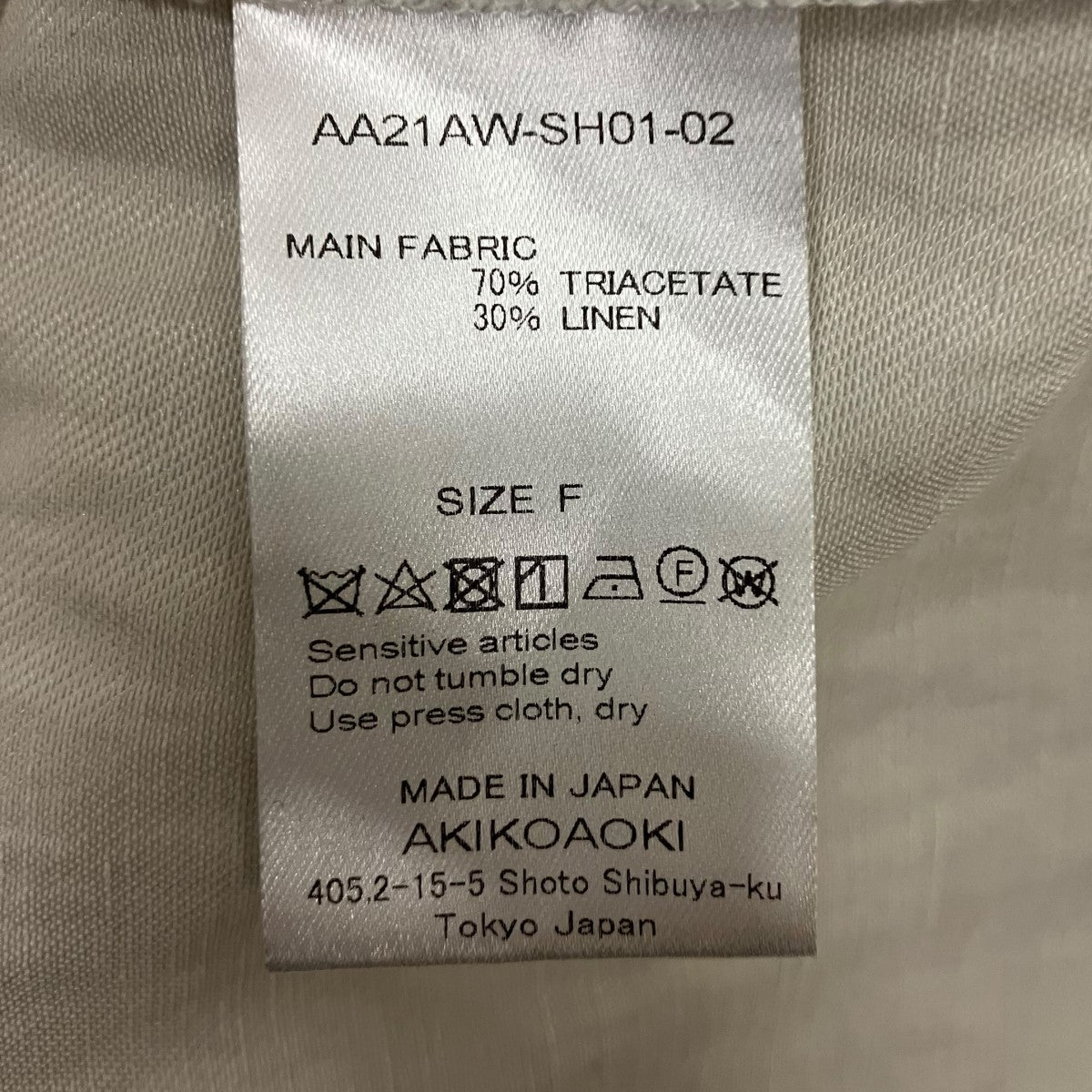 サテン長袖シャツAA21AW-SH01-02