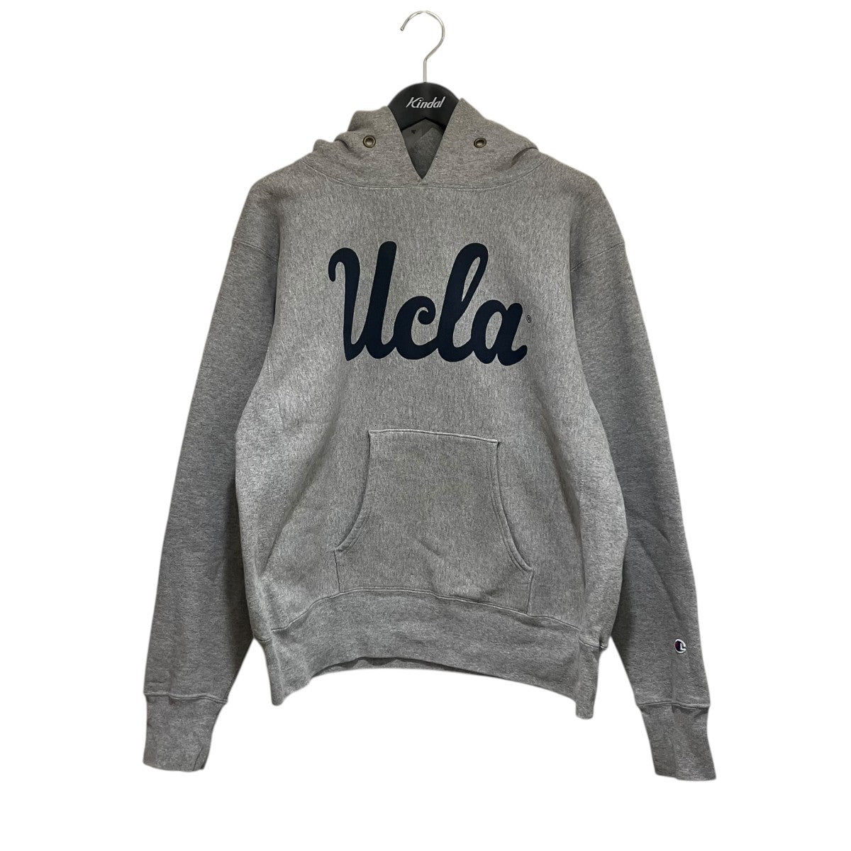 フーデッドロゴプリントパーカー