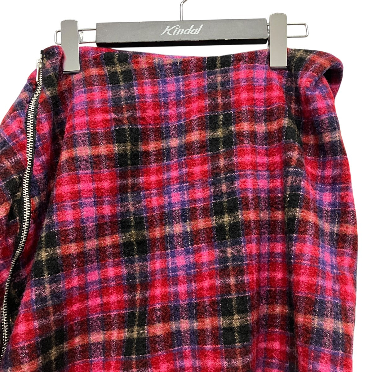 tricot COMME des GARCONS チェック柄変形縮絨チェックスカートTN-S057 古着・中古-3枚目のアイテム画像