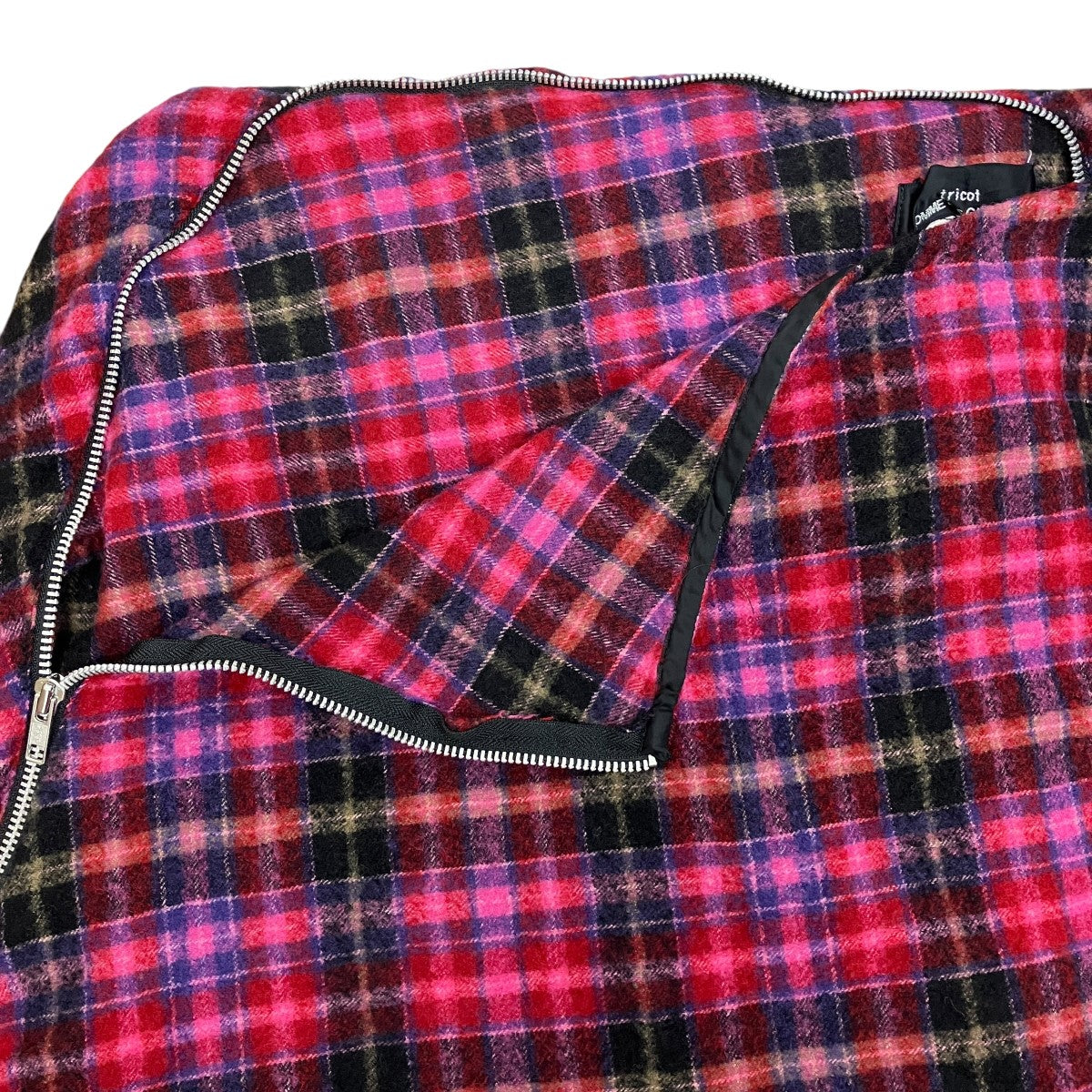 tricot COMME des GARCONS チェック柄変形縮絨チェックスカートTN-S057 古着・中古-5枚目のアイテム画像