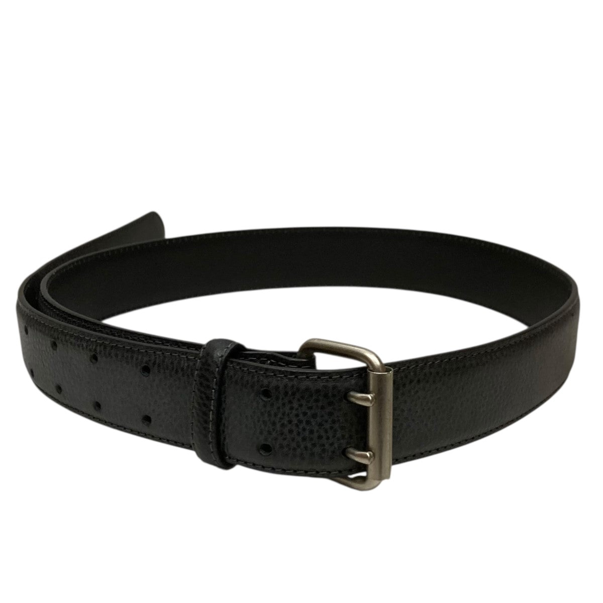 RELL TWO PRONG BELT IN WAXED LEATHERレザーベルト