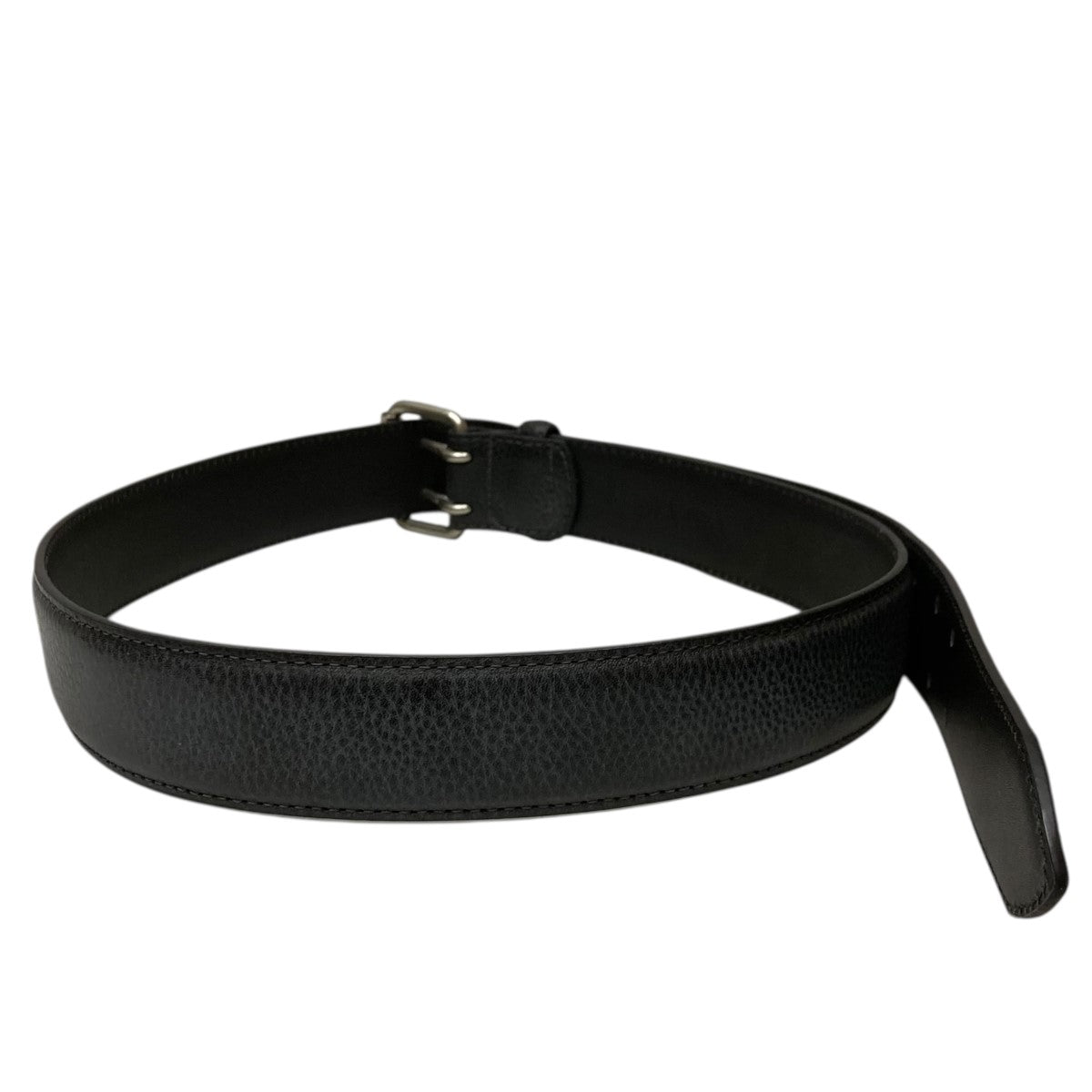 RELL TWO PRONG BELT IN WAXED LEATHERレザーベルト