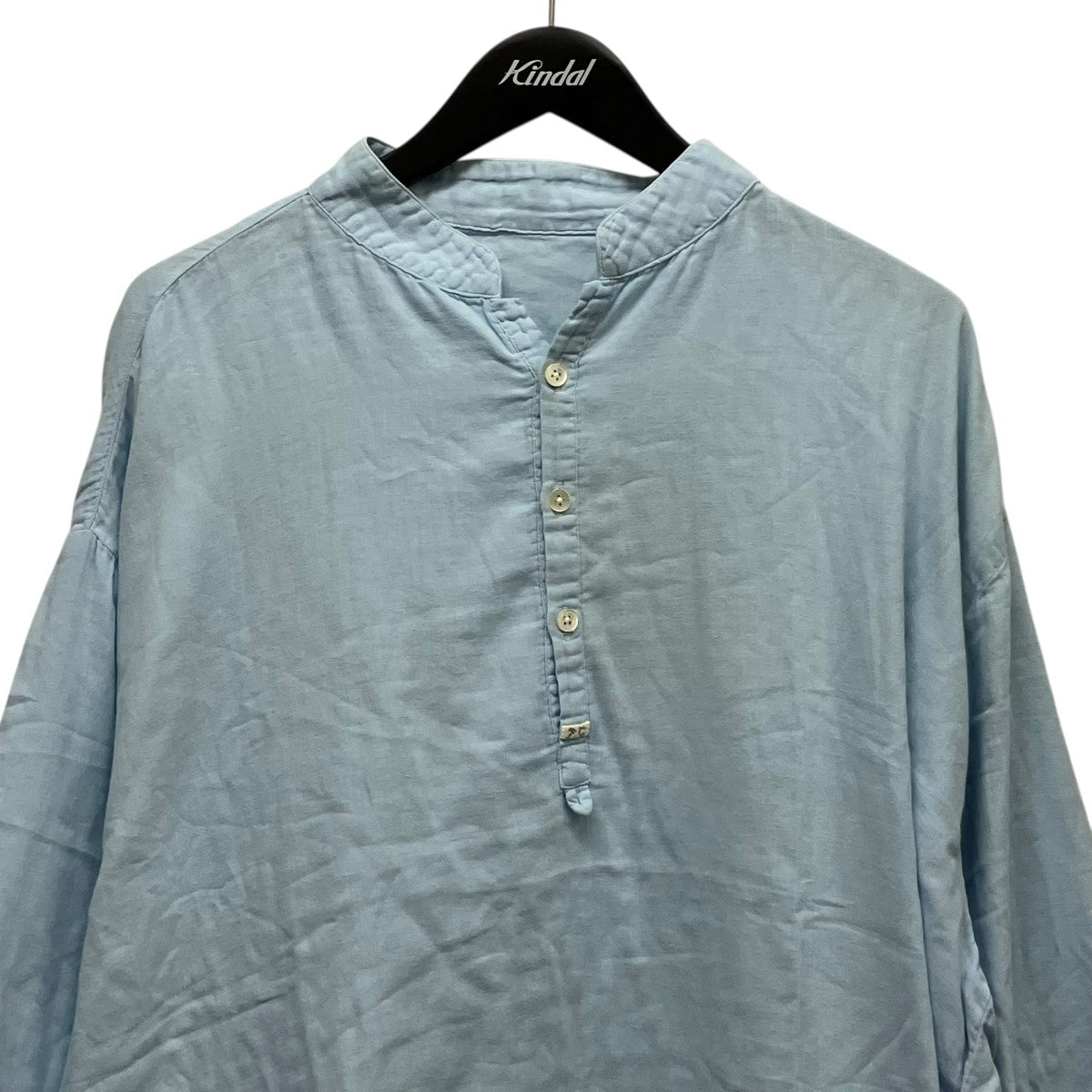 Porter Classic バンドカラープルオーバーシャツ 古着・中古-3枚目のアイテム画像