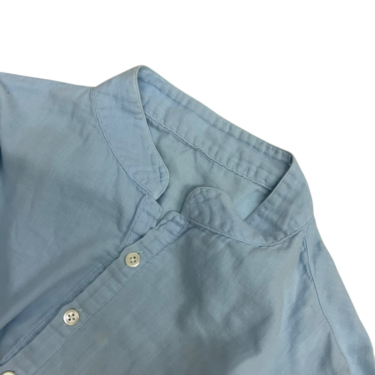 Porter Classic バンドカラープルオーバーシャツ 古着・中古-4枚目のアイテム画像
