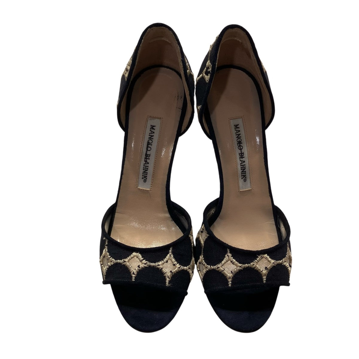 Manolo Blahnik レースヒールパンプス 古着・中古-2枚目のアイテム画像
