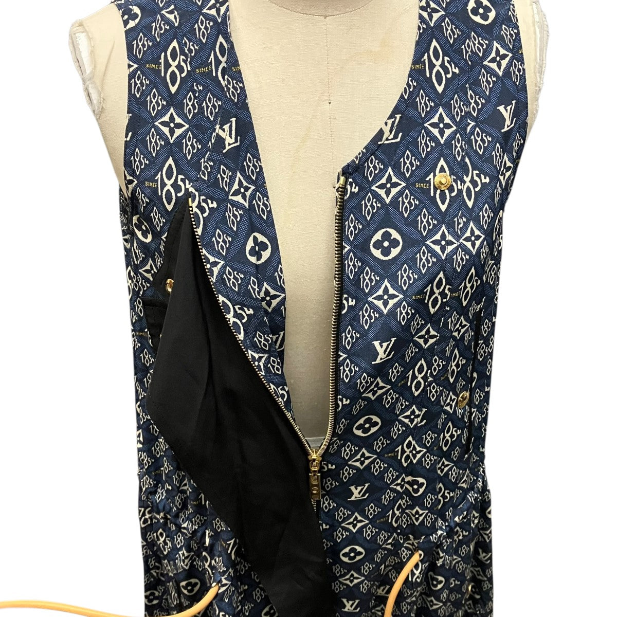 LOUIS VUITTON 21SSモノグラムノースリーブシルクワンピースRW211B ZPD FKDR48 古着・中古-6枚目のアイテム画像
