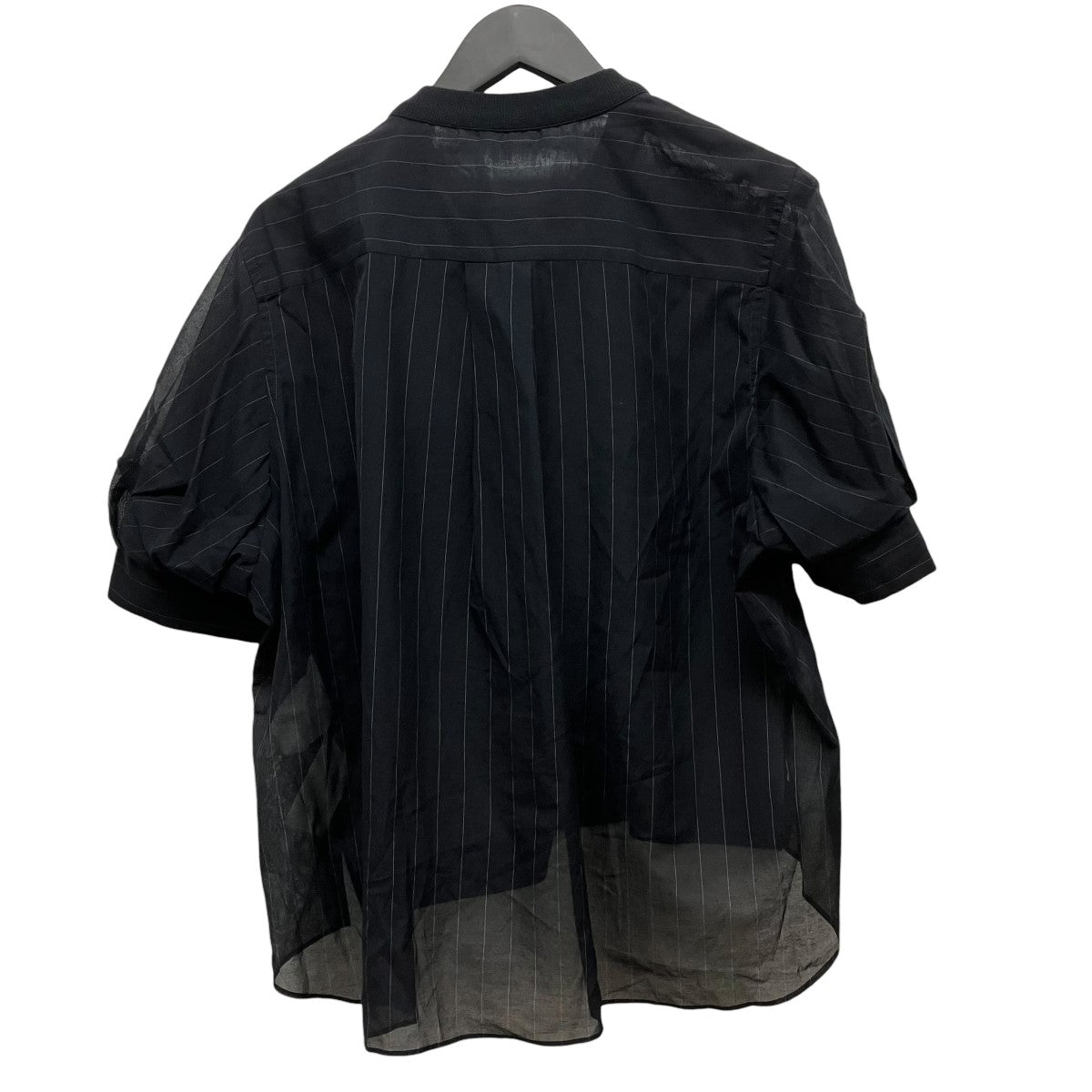 sacai 23SSストライプ半袖ブラウス23-06541 古着・中古-2枚目のアイテム画像