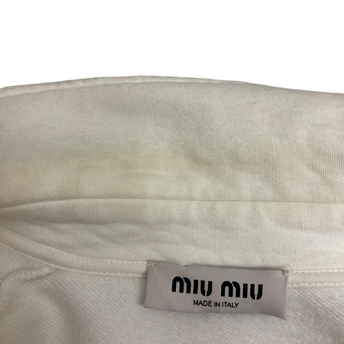 MIU MIU ダメージ加工クロップドロゴコットンジャケットMJL929 古着・中古-8枚目のアイテム画像