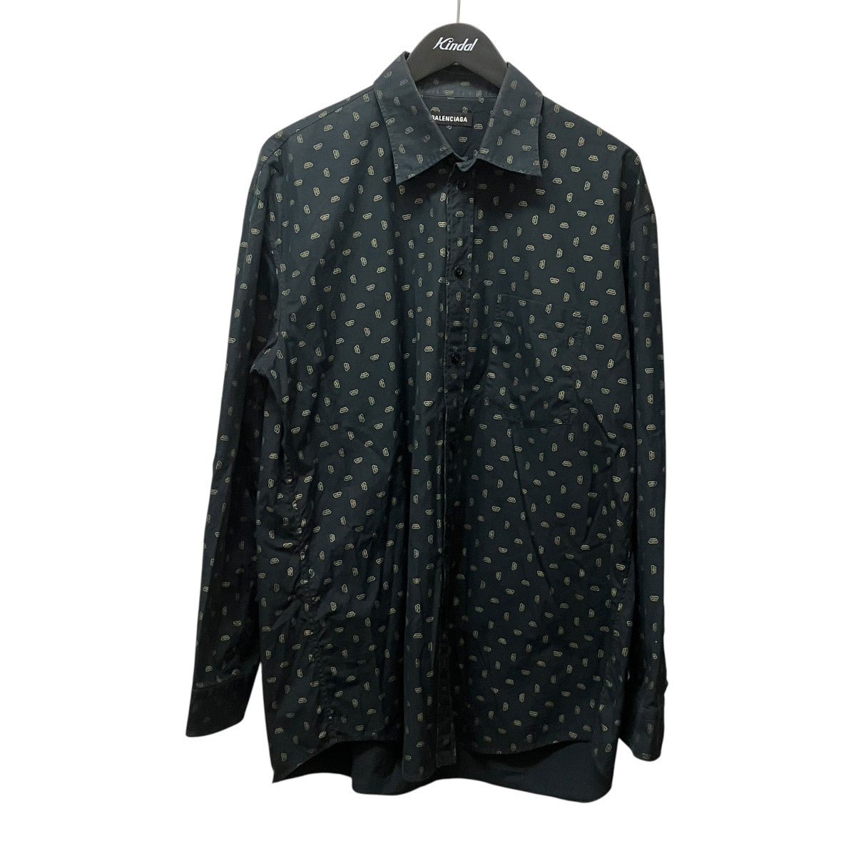 BALENCIAGA ロゴ総柄シャツ602372 TGL02 古着・中古-1枚目のアイテム画像