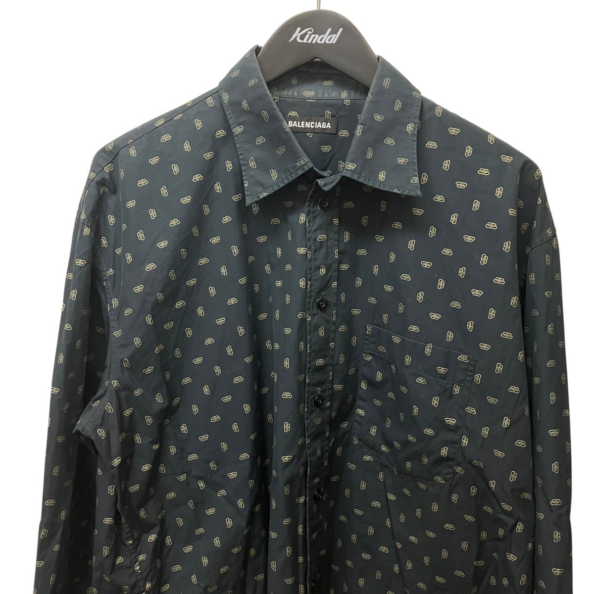 BALENCIAGA ロゴ総柄シャツ602372 TGL02 古着・中古-3枚目のアイテム画像
