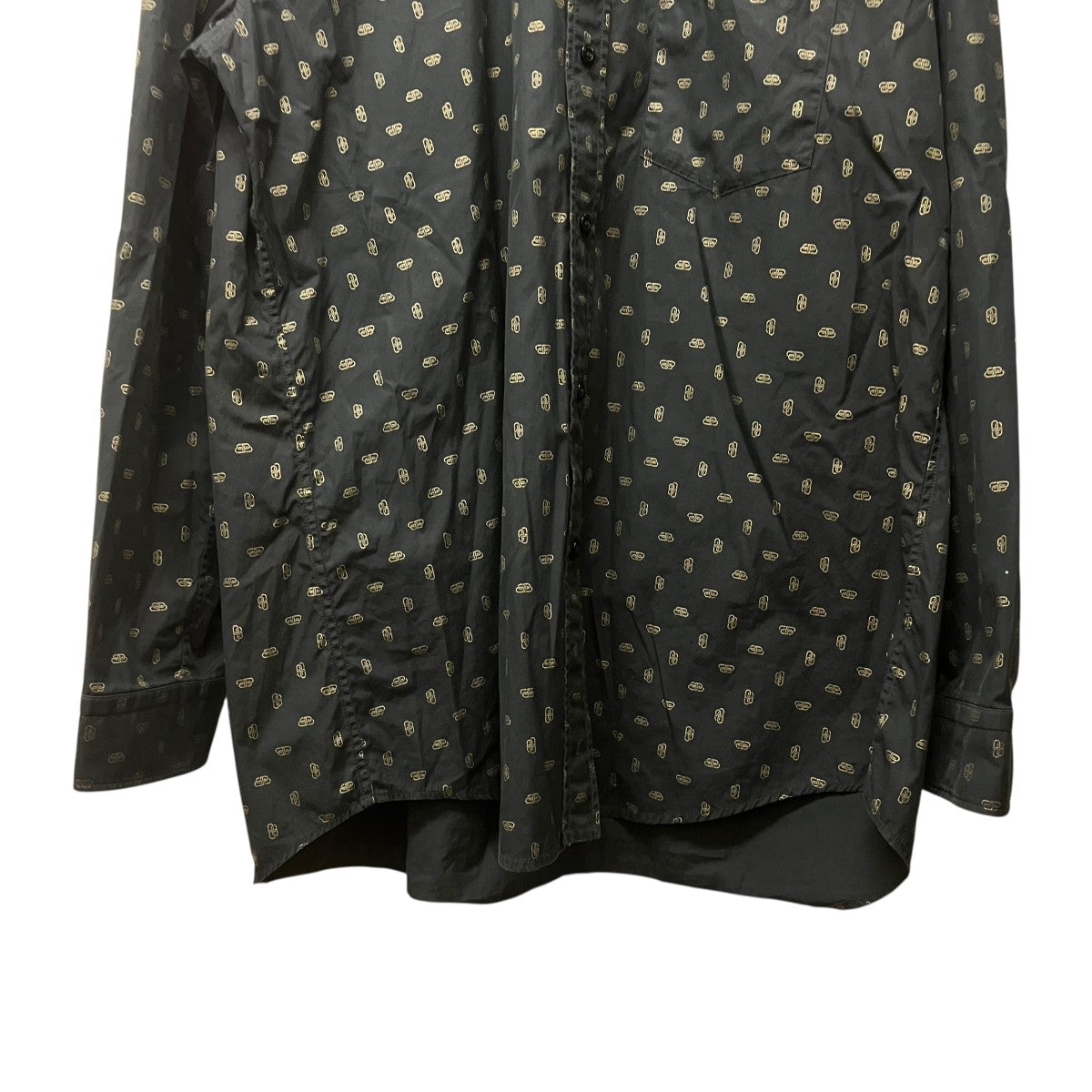 BALENCIAGA ロゴ総柄シャツ602372 TGL02 古着・中古-4枚目のアイテム画像