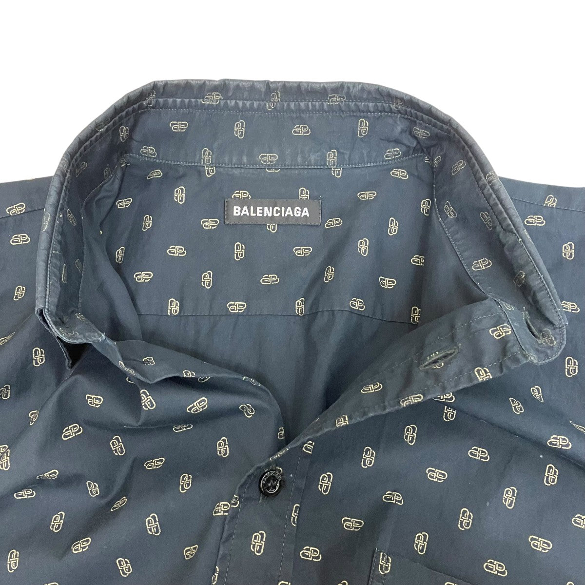BALENCIAGA ロゴ総柄シャツ602372 TGL02 古着・中古-8枚目のアイテム画像