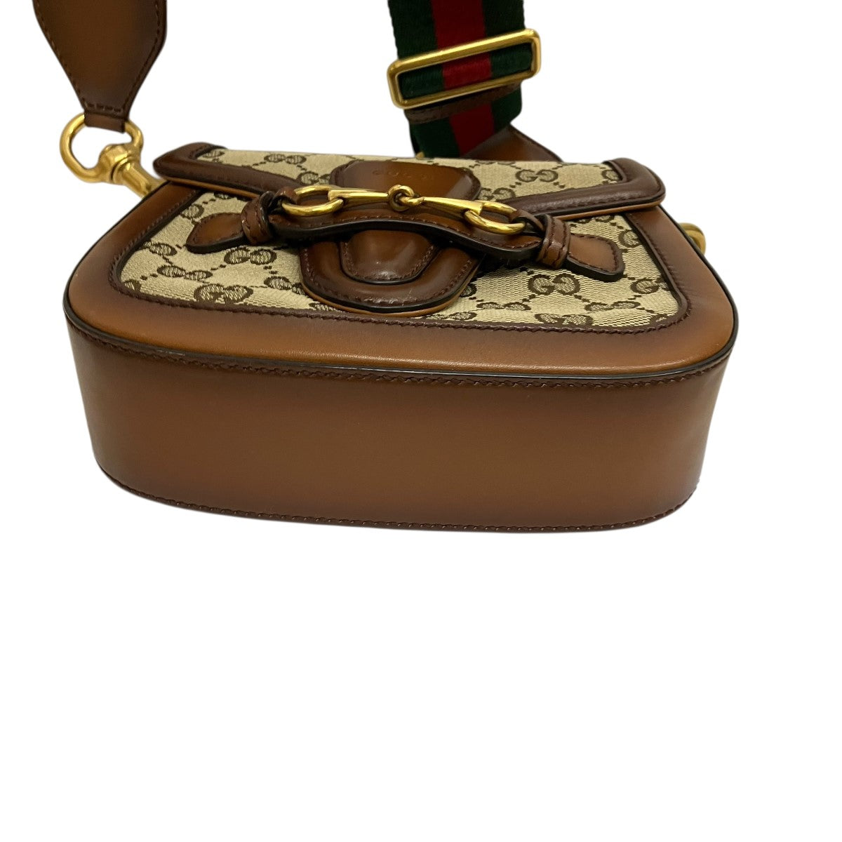 GUCCI(グッチ) Lady WebGGキャンバスショルダーバッグ 384821 ブラウン