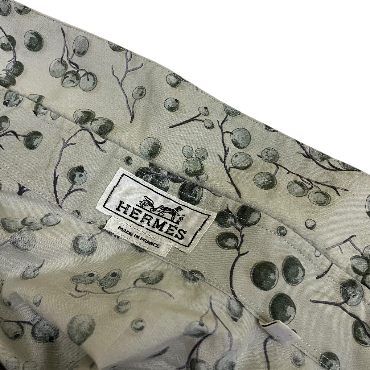 HERMES ベリー柄長袖シャツ 古着・中古-8枚目のアイテム画像
